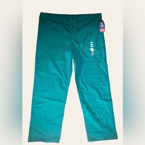 Cherokee Workwear Unisex Scrub Pants in Hunter Green—Size Large